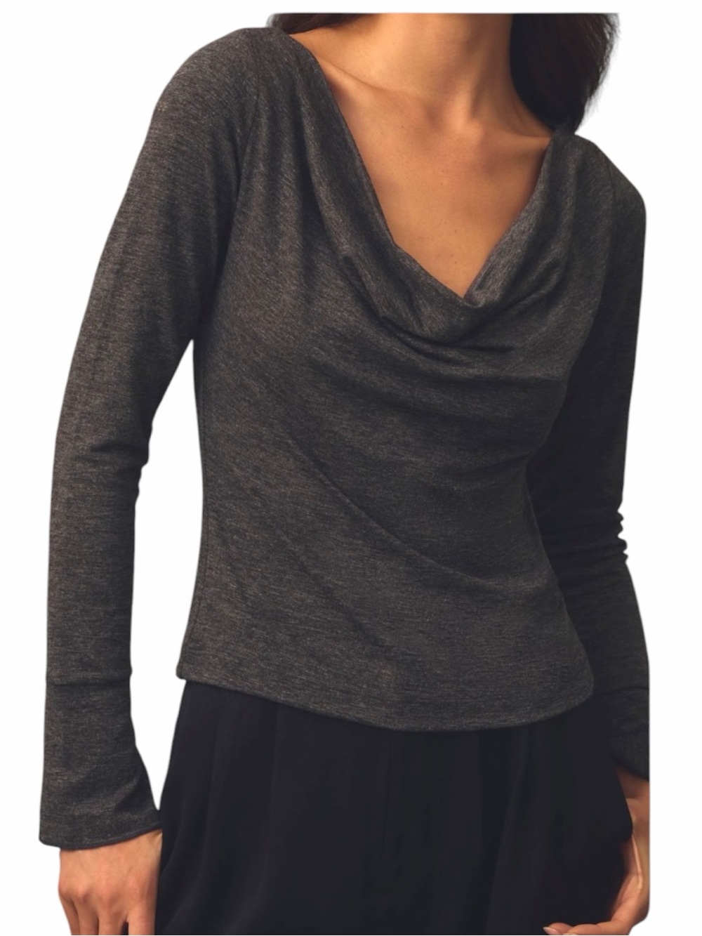 NEW BY ANTHROPOLOGIE Long Sleeve Cowl Neck Top Size Large